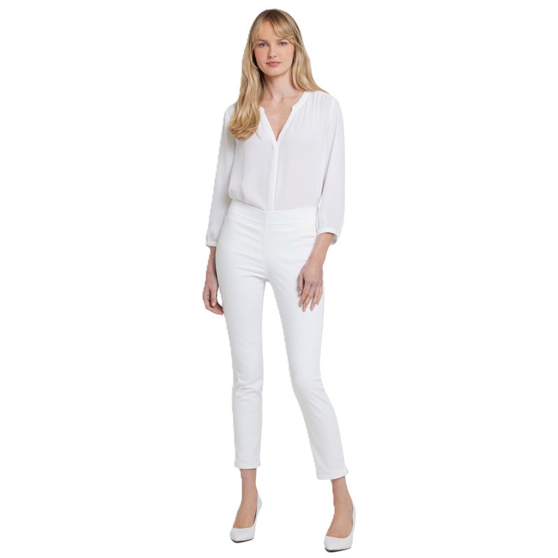 NYDJ Women's PULL ON SKINNY ANKLE JEAN WITH SIDE SLIT Pants, -optic white, 0 - Image 1